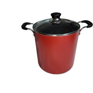 TFAL EUC 12 QUART RED TALL NONSTICK STOCKPOT PAN